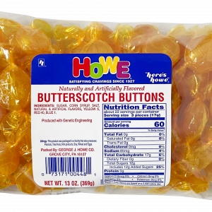 Howe Butterscotch Buttons 6/13oz. Case