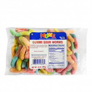 Howe Gummi Sour Worms 12/14oz. Case