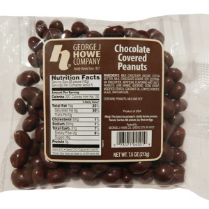 Howe Chocolate Covered Peanuts 12/7.5 oz. Case