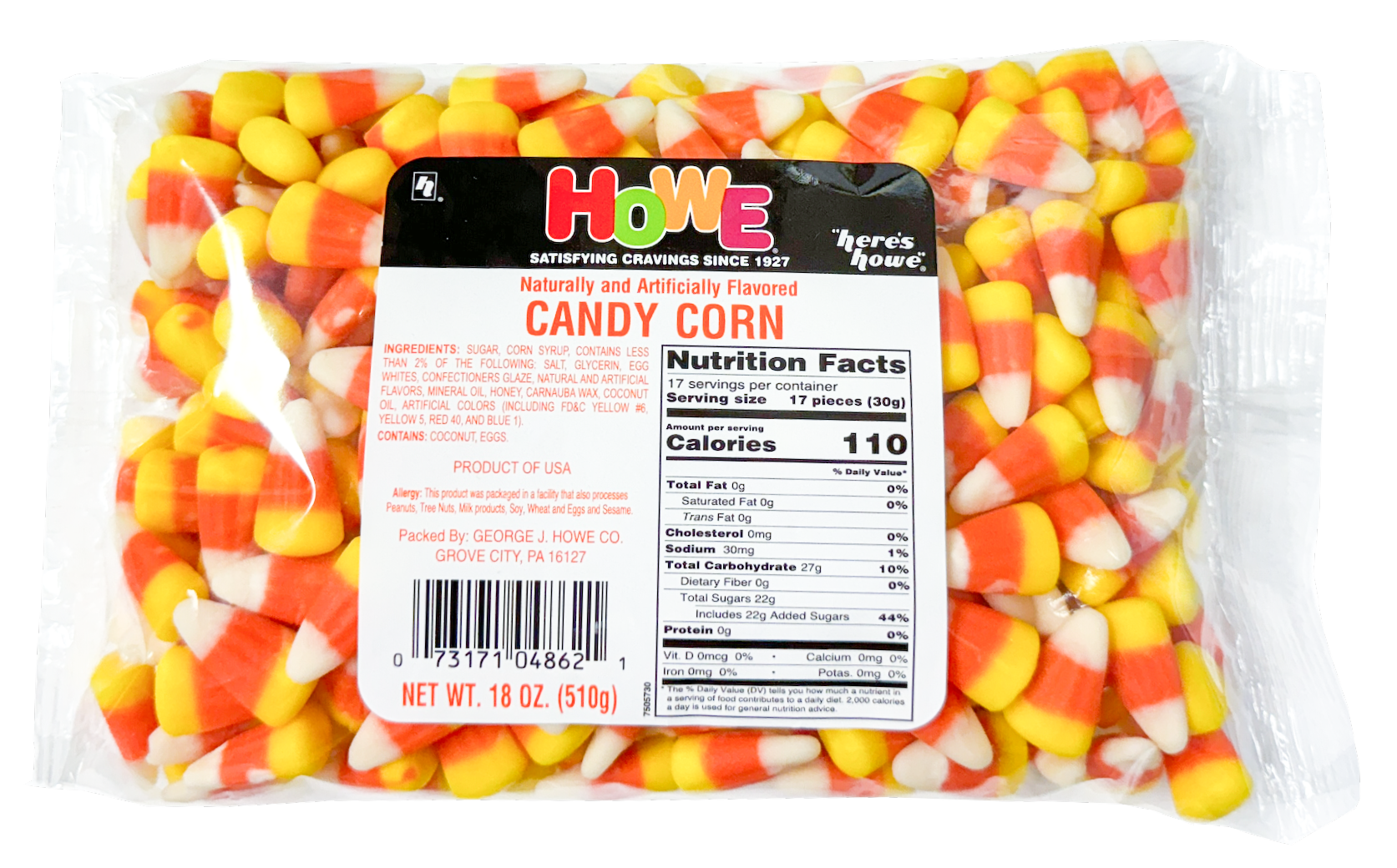 Howe Candy Corn, 6/18 oz. Case