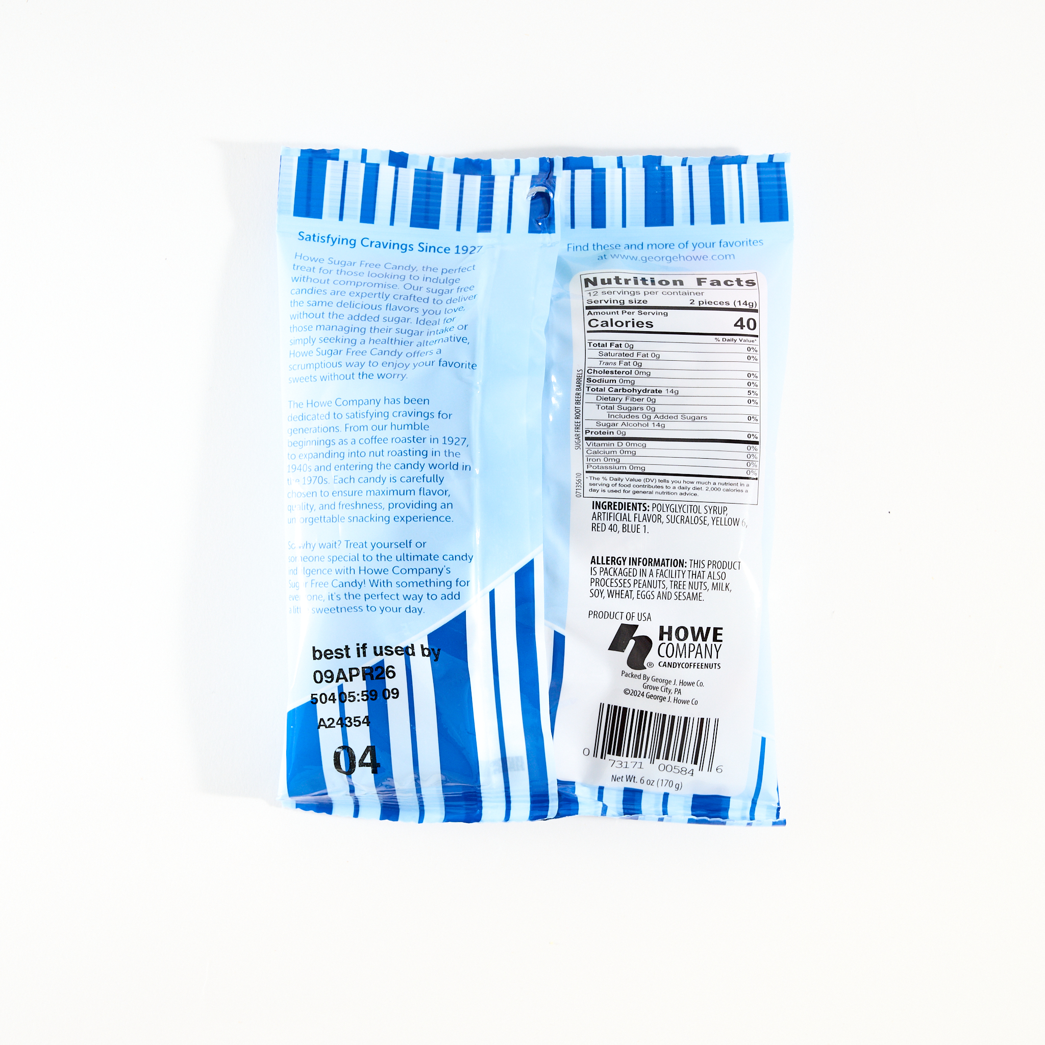 Howe Sugar Free Root Beer Barrels 12/6oz. Case - Image 2