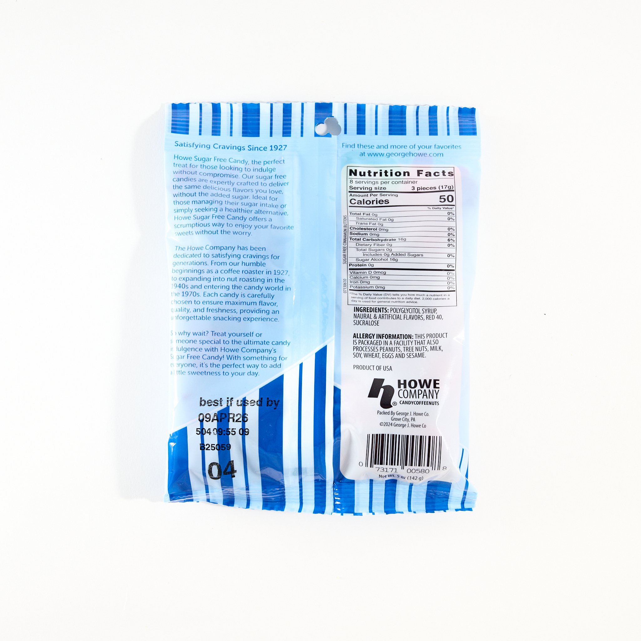 Howe Sugar Free Cinnamon Buttons 12/5oz. Case - Image 2