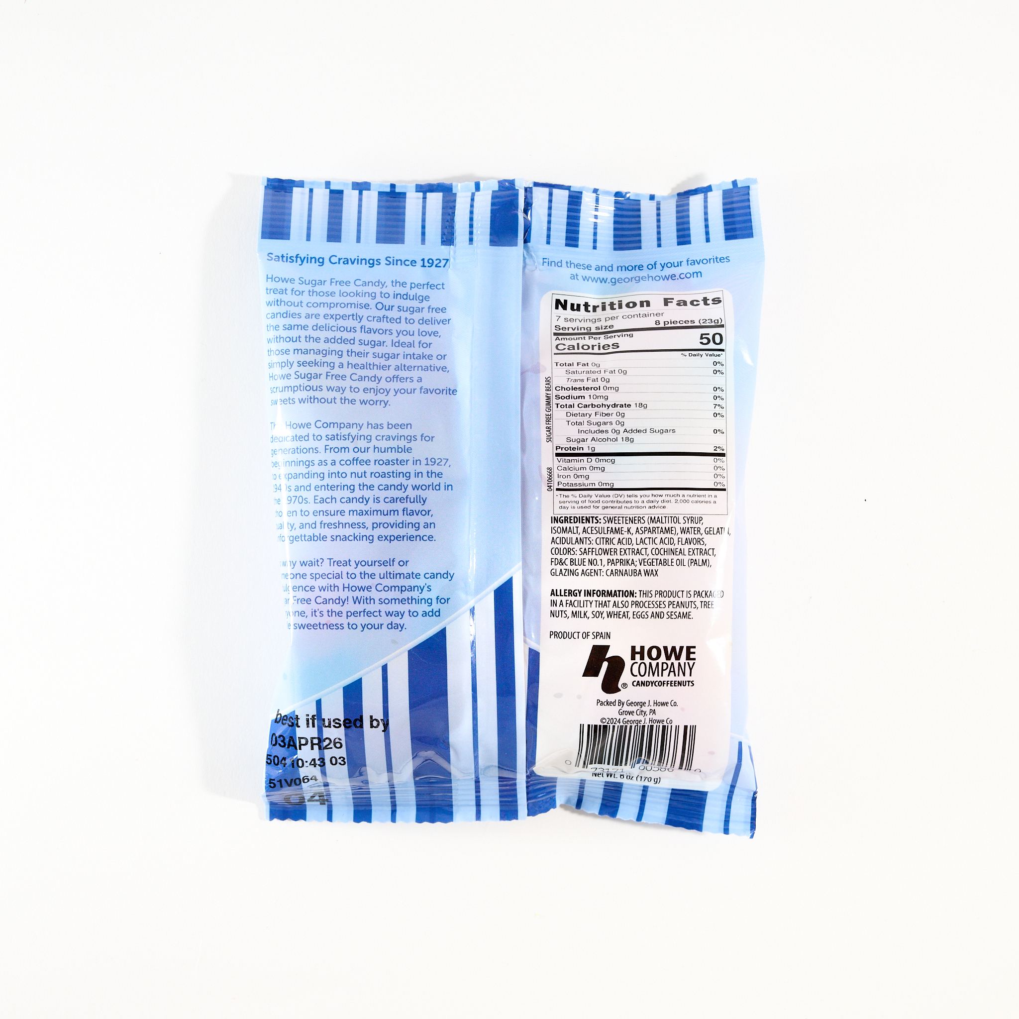 Howe Sugar Free Gummy Bear 12/6oz. Case - Image 2